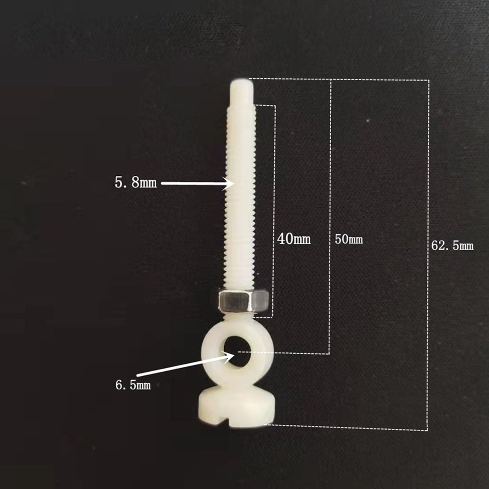Tornillo de plástico para fregadero de baño, tapón de drenaje de fregadero de baño, tapón de drenaje de botón pulsador (62 mm)