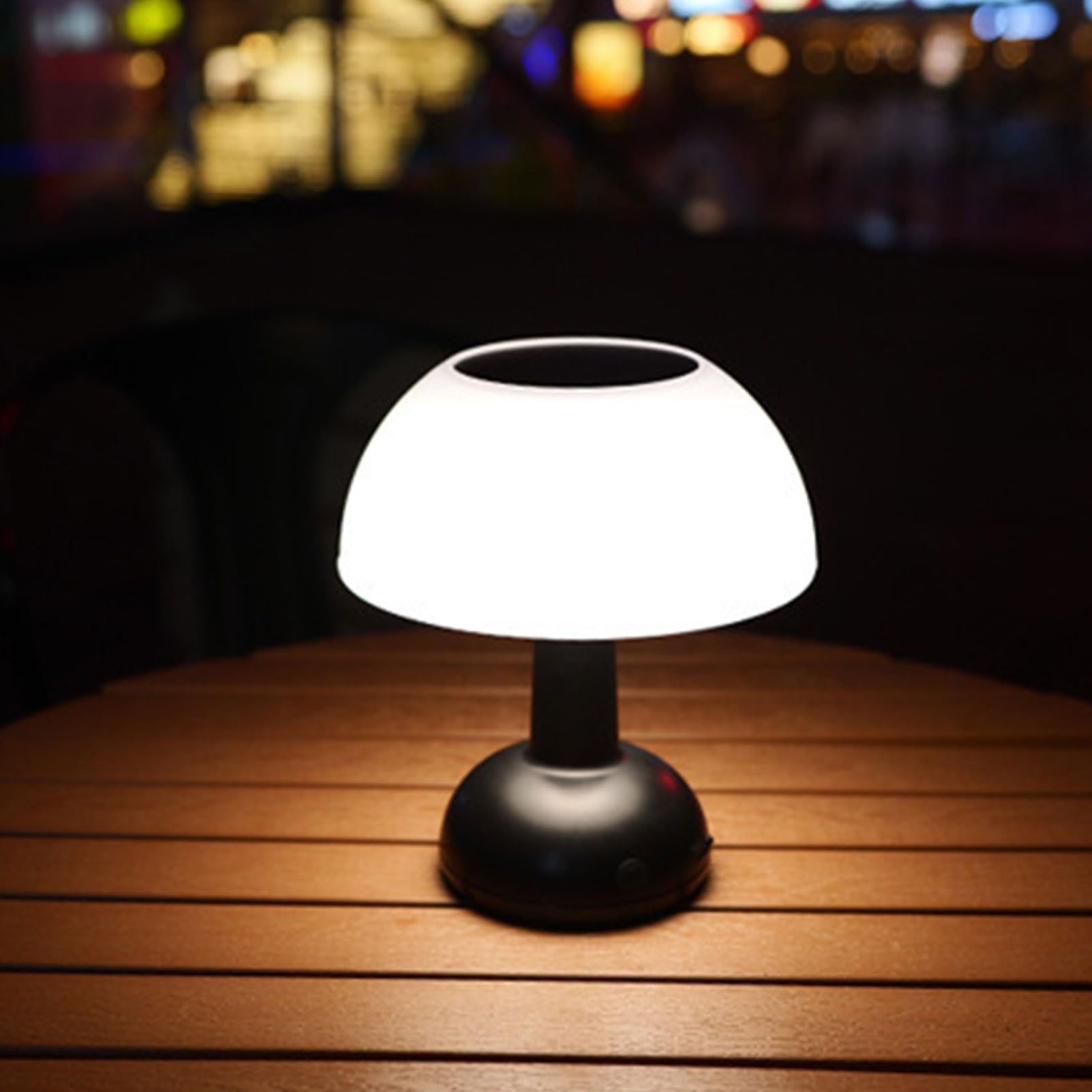 Lampada da tavolo a energia solare, per esterni, da tavolo, USB, ricaricabile, a energia solare, IP54, impermeabile, da tavolo, senza fili, per esterni, giardino, balcone, ristorante
