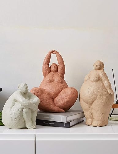 Miniatura 12 de HAUCOZE Estatua de escultura de mujer, estatua de mujer, regalos de arte moderno, poliresina, 10.6 pulgadas
