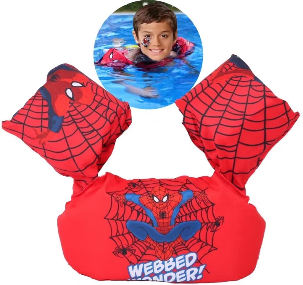 Manguitos Flotadores Entrenamiento/Ayuda para Nadar de Niños,Chaleco de Natación para Bebé,Nadar Flotador,Plegables Flotadores con Patrón Lindo para Niños 2-6 Años