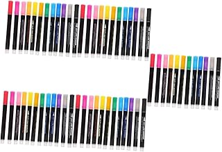 Sewroro 60 Peças Caneta Colorida De Linha Dupla Pincéis De Giz Acessórios Para Quadro Branco Marcador De Giz Líquido Caneta Pincel De Caligrafia Caneta De Tinta Metálica Marcador De Tinta