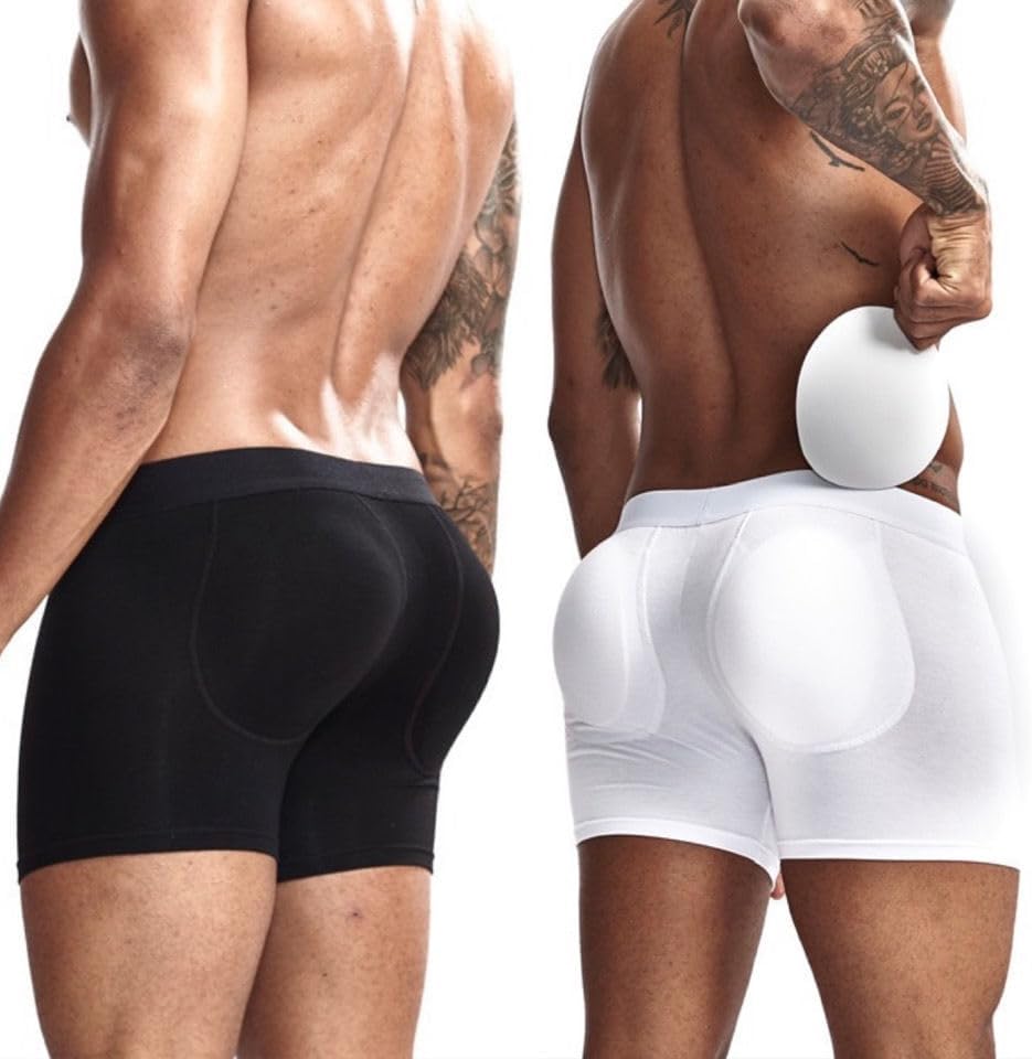 JOCKMAIL 2 Pair Mens Rear Enhancing Removable Butt Pads Foam Contour Hip Sponge Buttock Pads Enlarge Underwear - Image 3