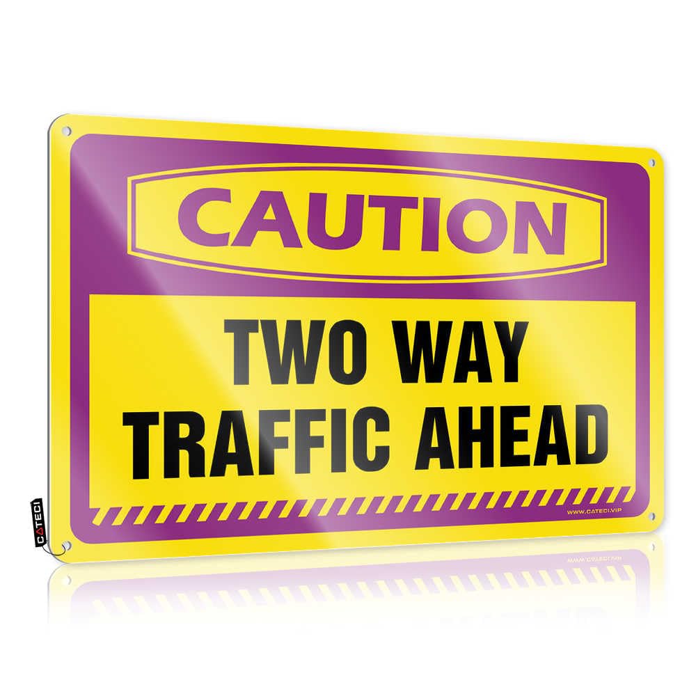 Adult Signs For Man Cave Caution Two Way Traffic Ahead Tin Sign Beer Limit Sign Funny Signs For Bar(20X30CM)