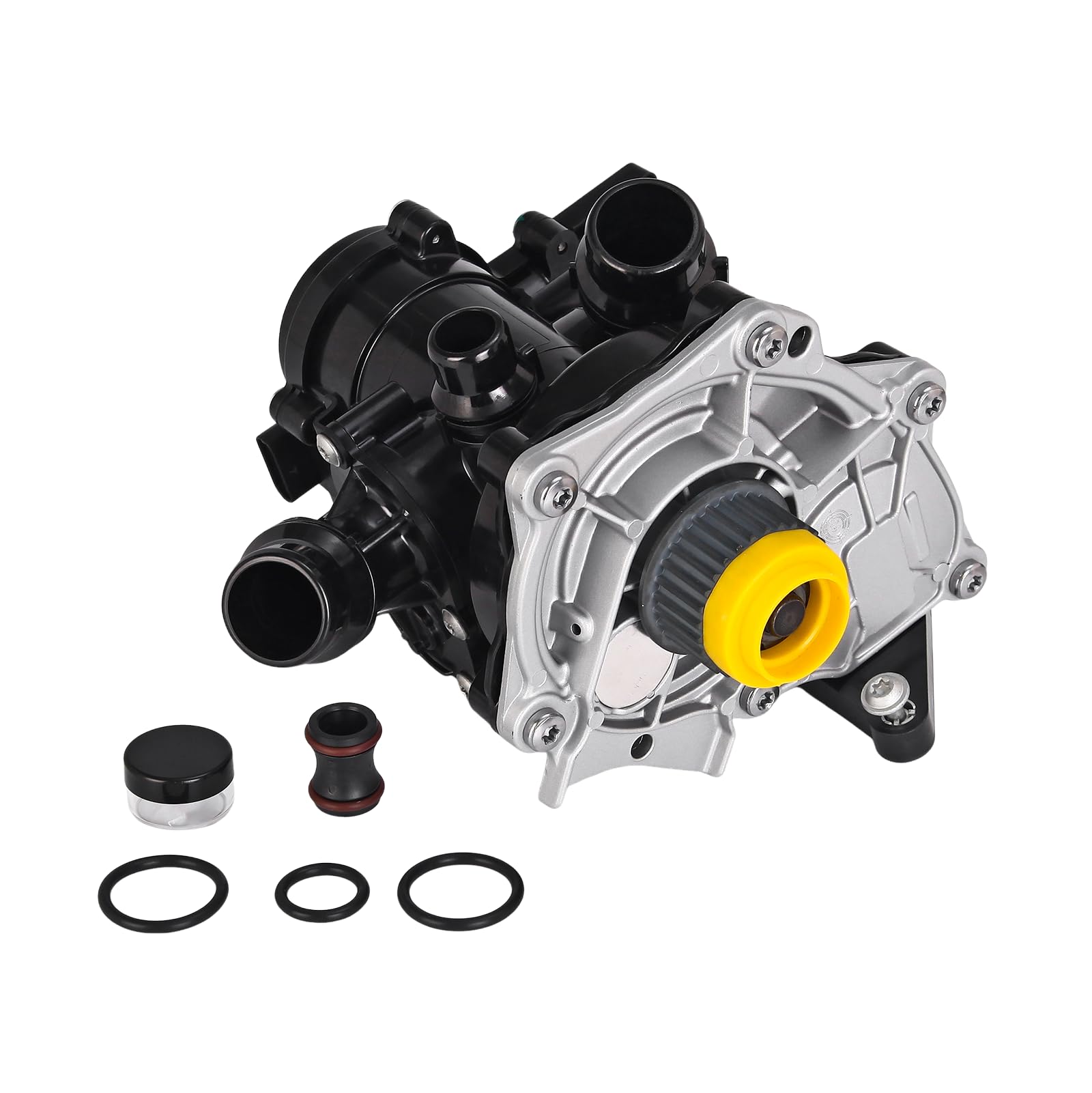 electric engine water pump 06l121111h, coolant pump assembly replacement for audi q7 s3 a3 a4 a6 quattro, for vw gti golf r l4 1.8l 2.0l 2015-2018 06l121012a