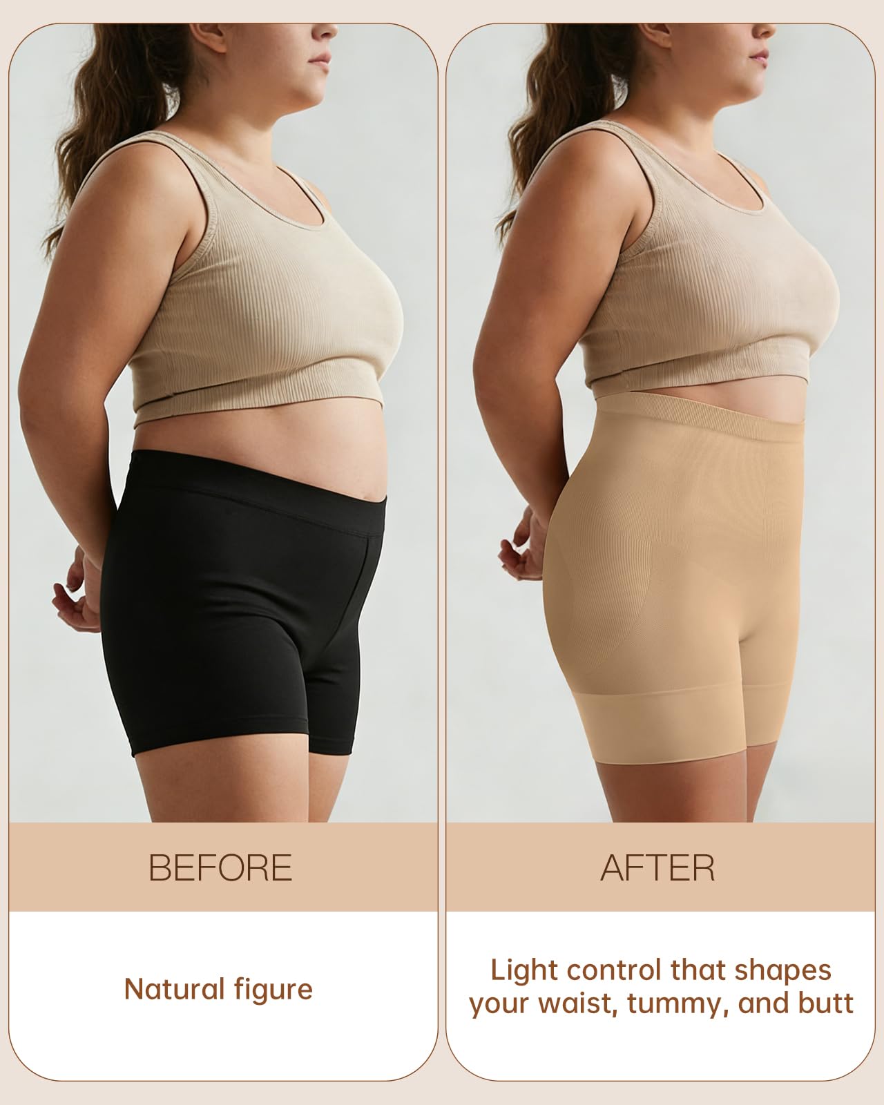 WOWENY Bauchweg Unterhose Damen Shapewear Hose Hohe Taille Miederhose mit Bein Figurformende Unterwäsche Shaping Body Miederpants