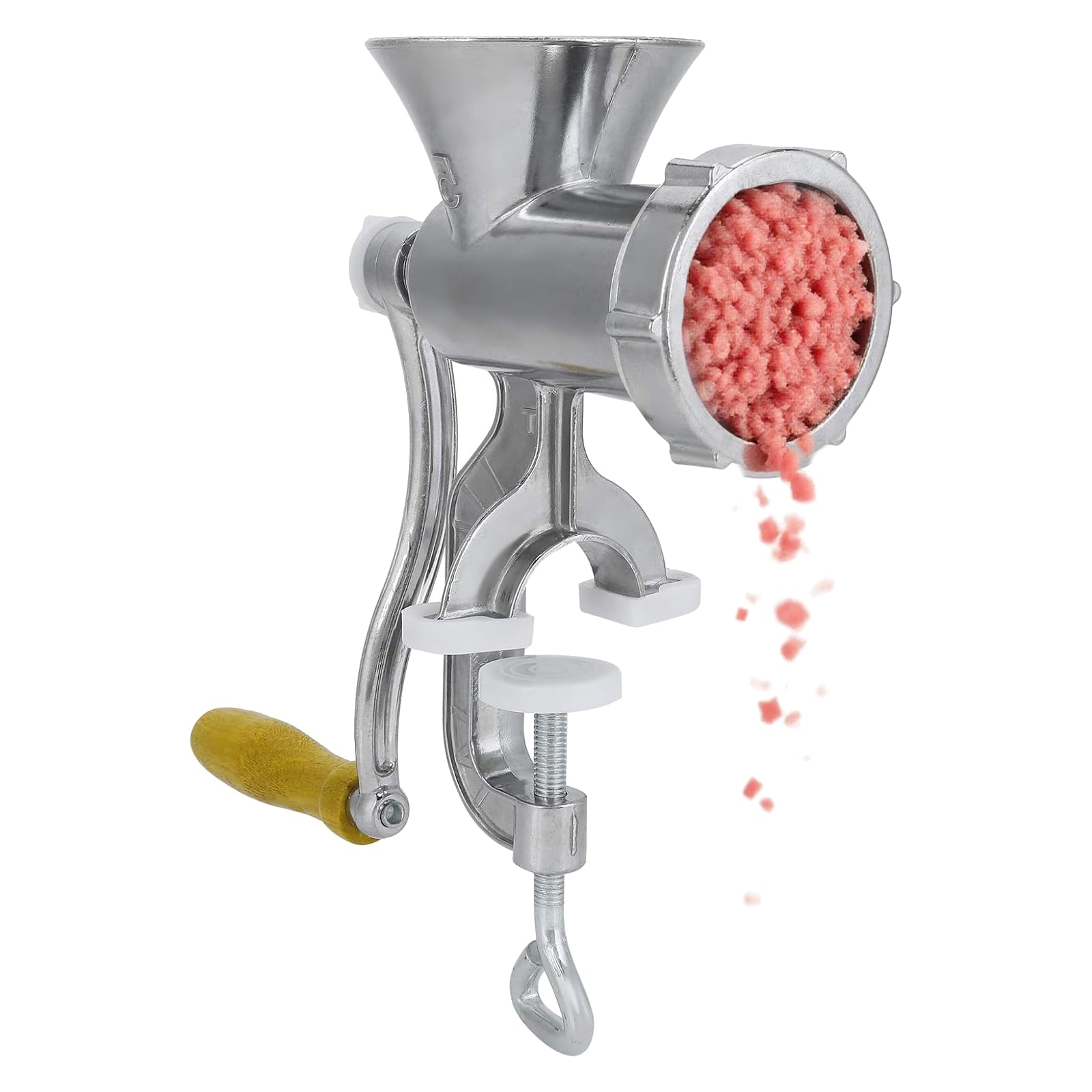 Manual Meat Grinder Sausage Stuffer Machine Stainless Steel Household Meat Grinder Household Aluminum Alloy Manual Sausage Mincer Grinding Machine Mill for Pork Beef Sausage Pepper Seasoning