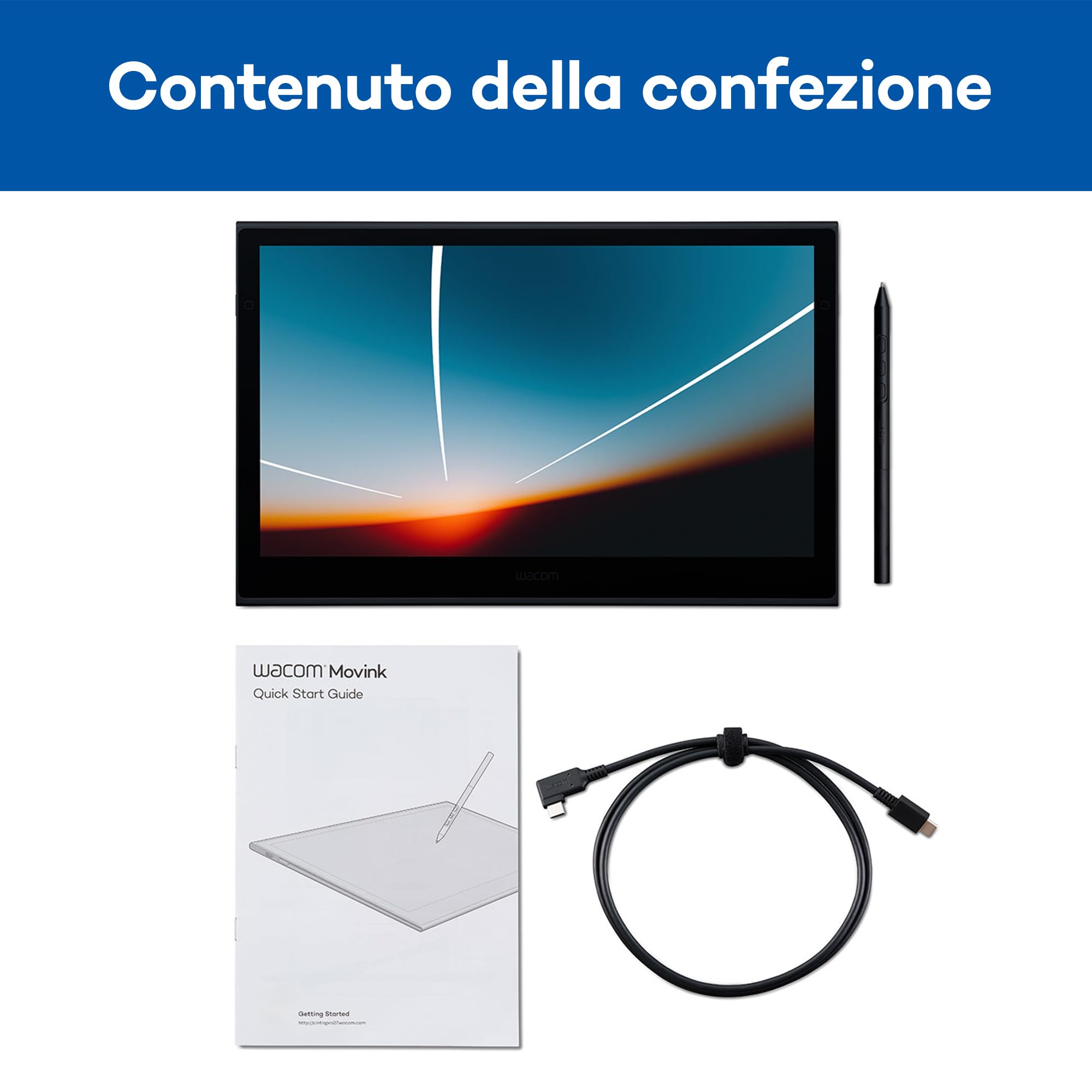 Wacom Movink 13 Tavoletta Grafica Nero 294 X 165 Mm Usb (wacom Movink 13 Pen Touch Oled Pen Display Dth135k0b)