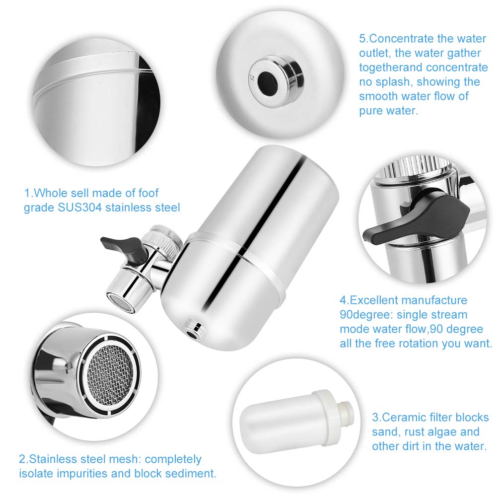Purificateur d'eau Domestique pour Robinet, système de Filtration à 8 Couches, Filtre Essentiel pour Une Vie Saine
