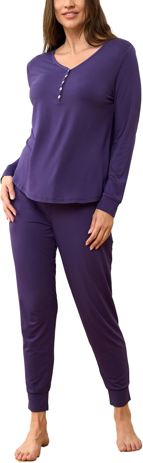 GYS Viscose from Bamboo Pajama Sets for Women Long Sleeve Sleepwear Soft Christmas Pjs Lounge Sets