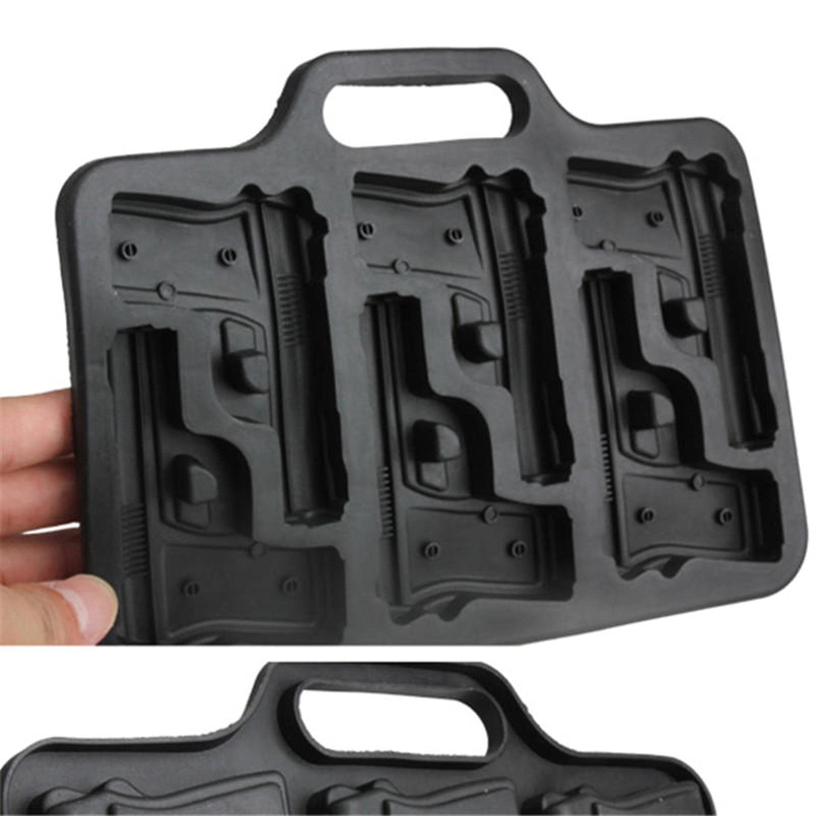 Ice Cube Tray Gun Gun Bullet Shape Ice Cube Maker Tray Chocolate Mould Ice Cream Bar DIY Tool 2Pcs 01