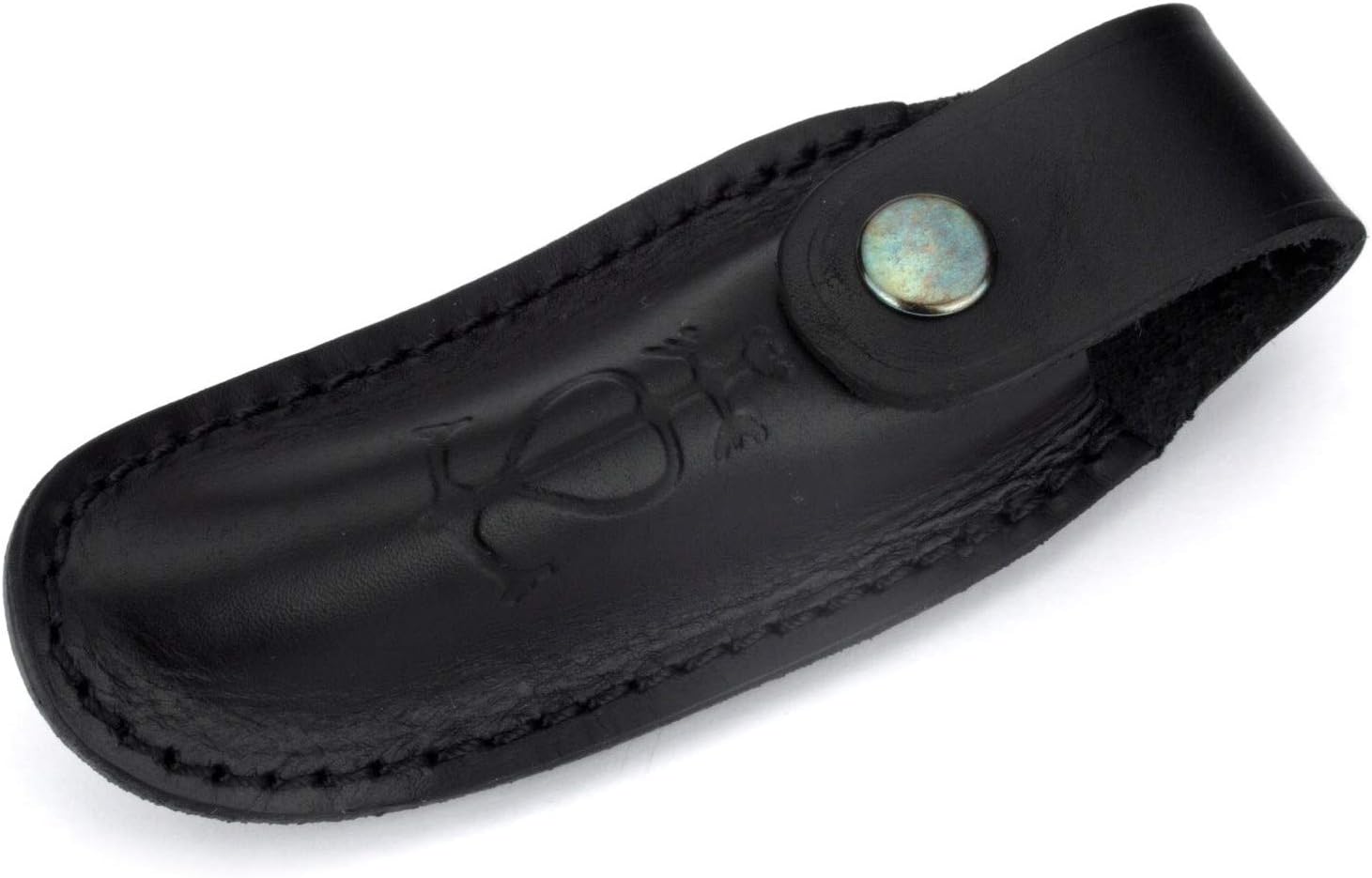 Le Camarguais Black Leather Belt Pocket for 10/11/12 cm Knives - Knife case - Quality Sheath