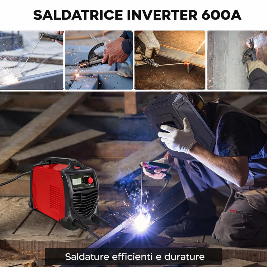 Topolenashop Saldatrice A Elettrodo Elettrica Inverter Saldatura 600 Ampere Fabbro | MMA-600A