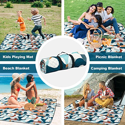 Py Super Mode Picnic Blankets Extra Large, Waterproof Foldable Outdoor Beach Blanket Oversized 83X79” Sandproof, 3-Layer Picnic Mat For Camping, Hiking, Travel, Park, Concerts-Camouflage #TOP6