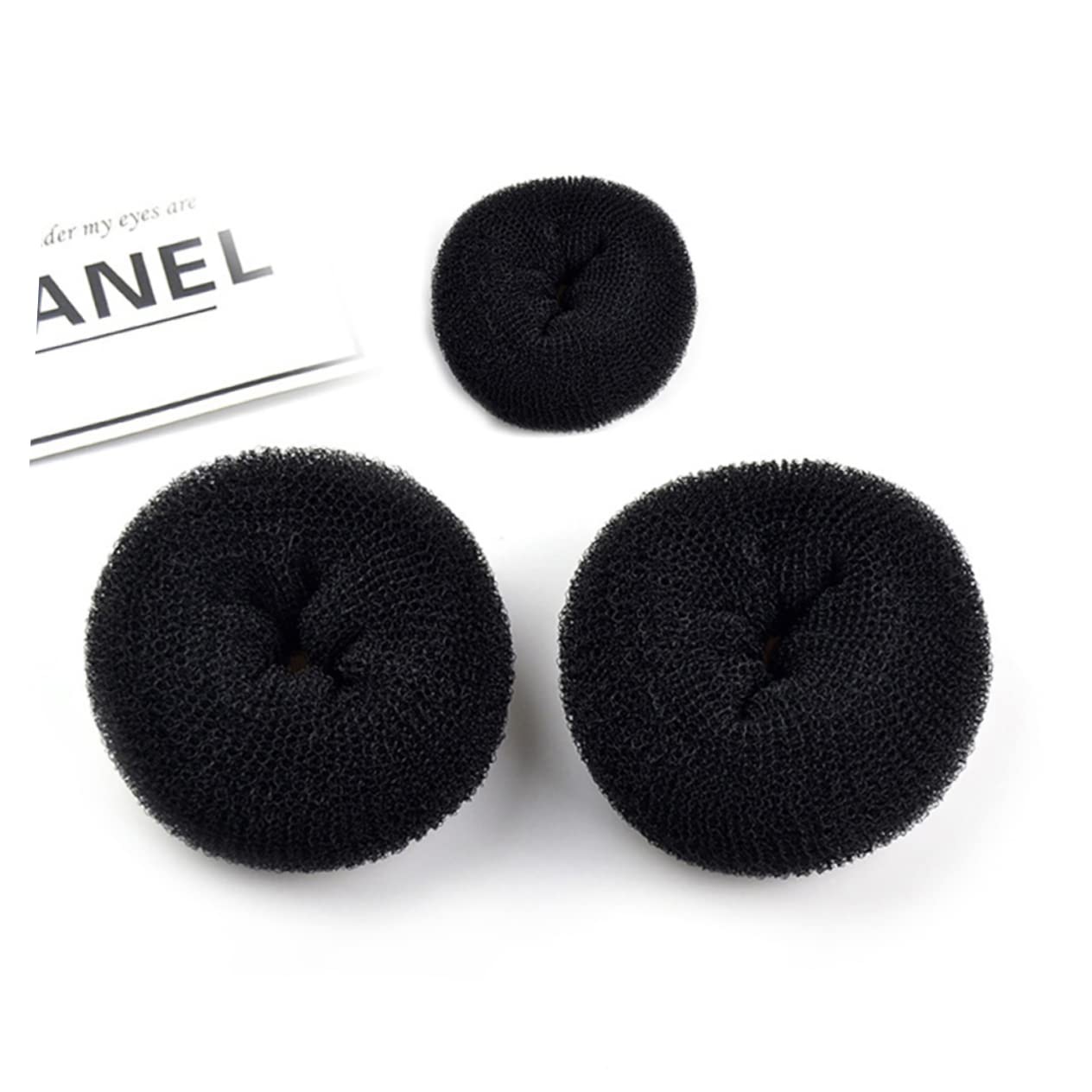 FRCOLOR 45 Stück Haartrockner Haarknoten Schwamm Dutt Haar Donut Shaper Dutt Maker Für Haare Lametta Werkzeug Donut Dutt Shaper Socke Dutt Ring Style Dutt Maker Haar Donut Großer Ring