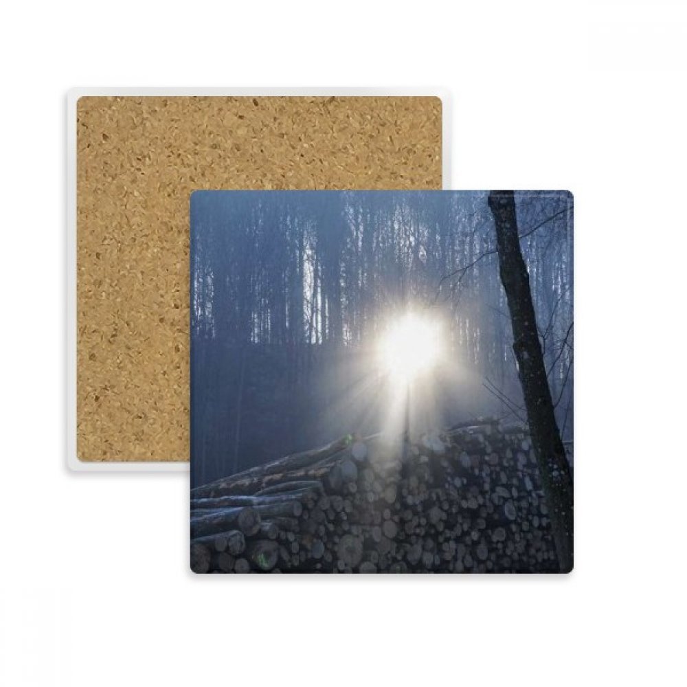 Dessous de verre absorbant en pierre nature sombre pour tasse et verre