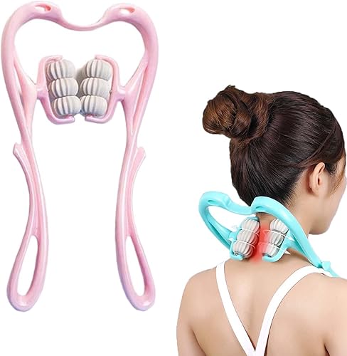 Rodillo de masaje Neckbud, masajeador de cuello redondo, masajeador de cuello enrollado, masajeador de cuello de mano, masajeador de cuello