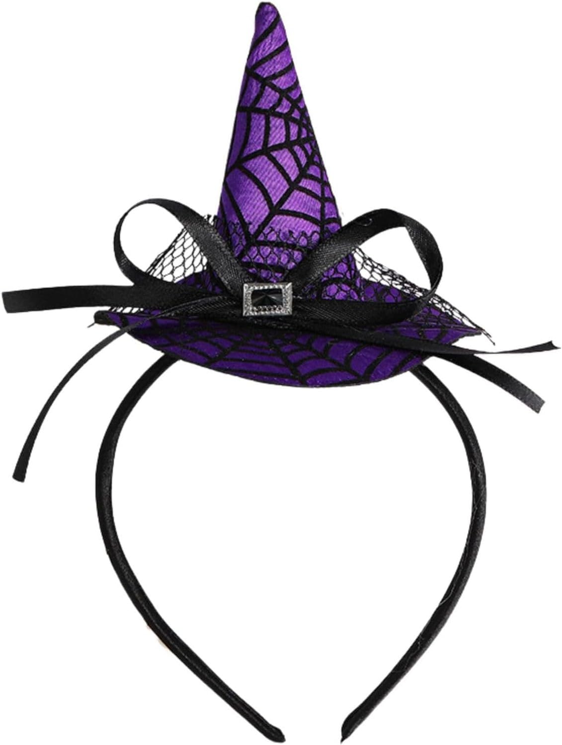 KGAIXN Witch Hat Hairbands Halloween Headbands for Women Women Kids Halloween Hair Hoops Hair Accessories Goth, Purple, M