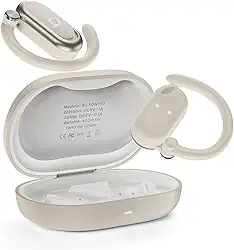 Basike Fone de Ouvido Bluetooth 5.4 OWS, Fone de Ouvido Sem Fio Esportivo HiFi Estéreo Som, IPX4 à Prova D'Água, Redução de Ruído ENC, 30h de Autonomia e Case Voz para Corrida e Exercícios (Rosa)