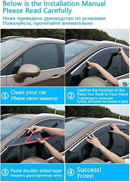Wind Deflectors Compatible With Kia For EV6 CV GT-Line 2022 2023 2024 Car Window Visor Door Vent Awning Guard Cover Wind Deflector Accessories
