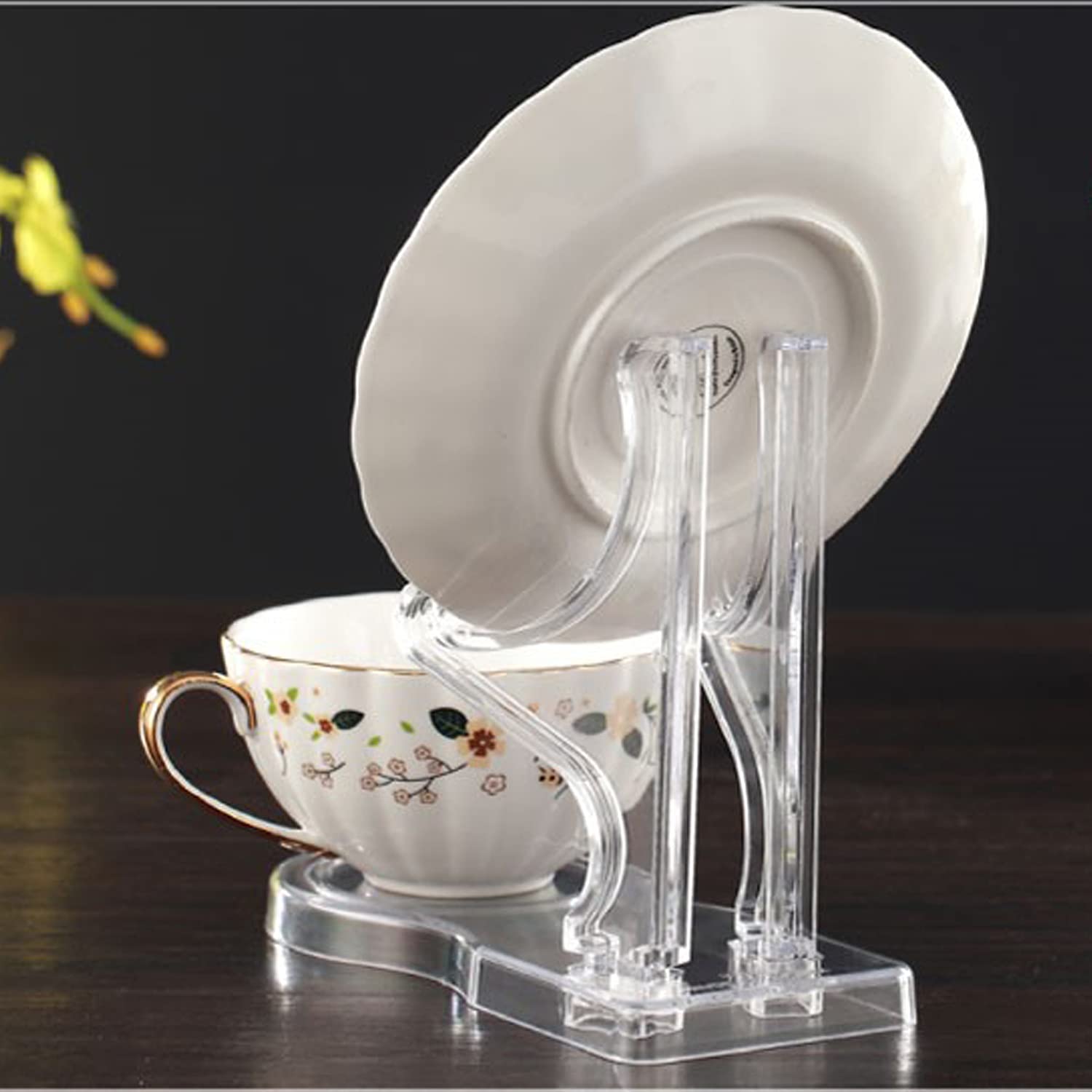 Amazon.co.jp: Serlife アクリル ティーカップ&ソーサー ディスプレイ 