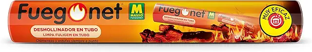 Tubo Deshollinador Fuego Net 230072N - Cartucho Limpiador de Chimeneas y Estufas