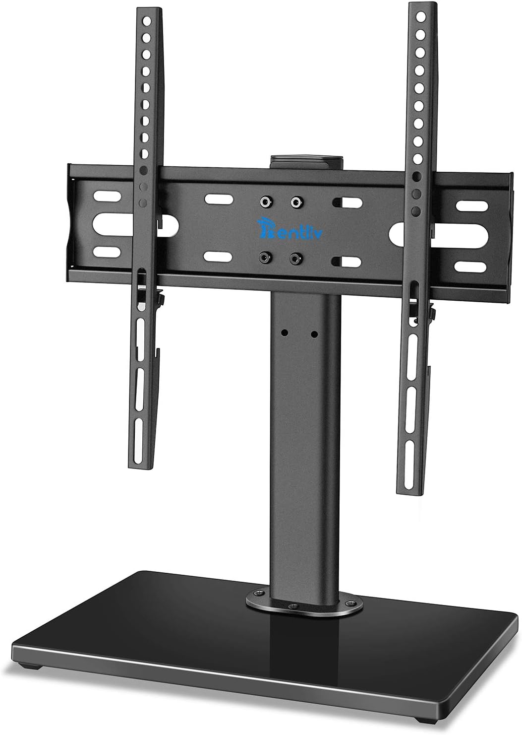 Rentliv Wooden Base Universal TV Stand- Swivel Tabletop TV Mount Stand for 37 to55 inch TVs, Height Adjustable TV Base Stand, Max VESA 400x400mm