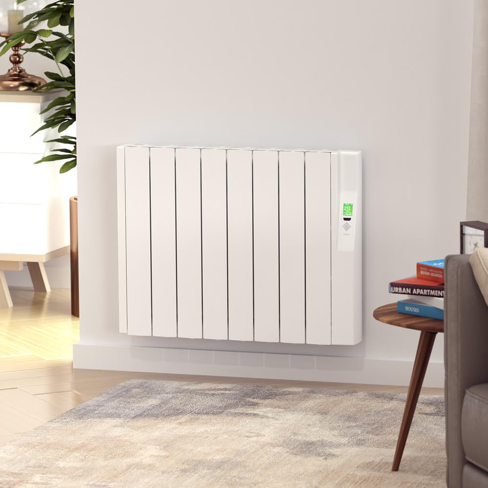 Rointe Sygma Radiador Eléctrico Digital Programable 1200W Bajo Consumo 8 elementos color Blanco