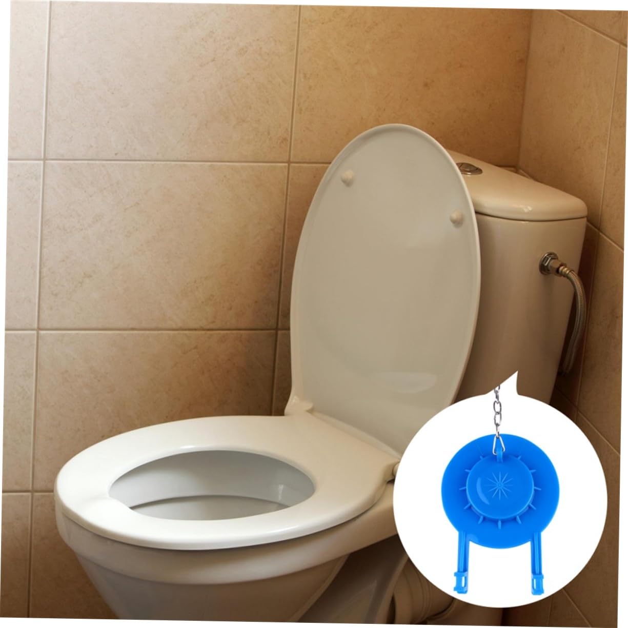 HOMSFOU 3 Sätze Toilleten Sitz Eisbecher Trendy Aufzug Schlag Abzieher Dichtung Für Spülkasten Wc Versiegelung Bündige Pvc-klappe Toiletten-pvc Undichte Prallplatte Gummi Blue 2 Stück * 3