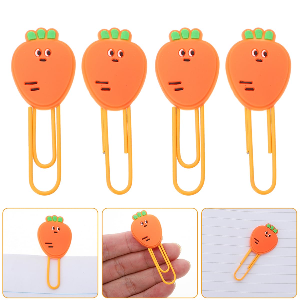 NUOBESTY 40pezzi Graffette Forma Di Frutta Clip Per Documenti Carota Accessori Ufficio e Scuola Design Creativo e Divertente Per Organizzazione Documenti
