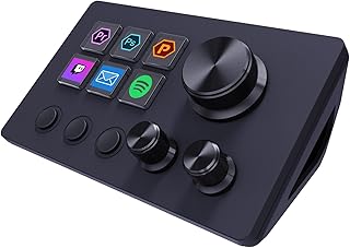 Basicolor ストリームコントローラーデック ショートカットキーボード 6つのカスタマイズ可能なマクロキー 3つのダイヤル 仕事効率化デバイスOBS/PowerPoint/Excel/Word/Photoshop/Adobe Premiere Pro対応Windows 10/Mac14.0対応 (N3ブラック)