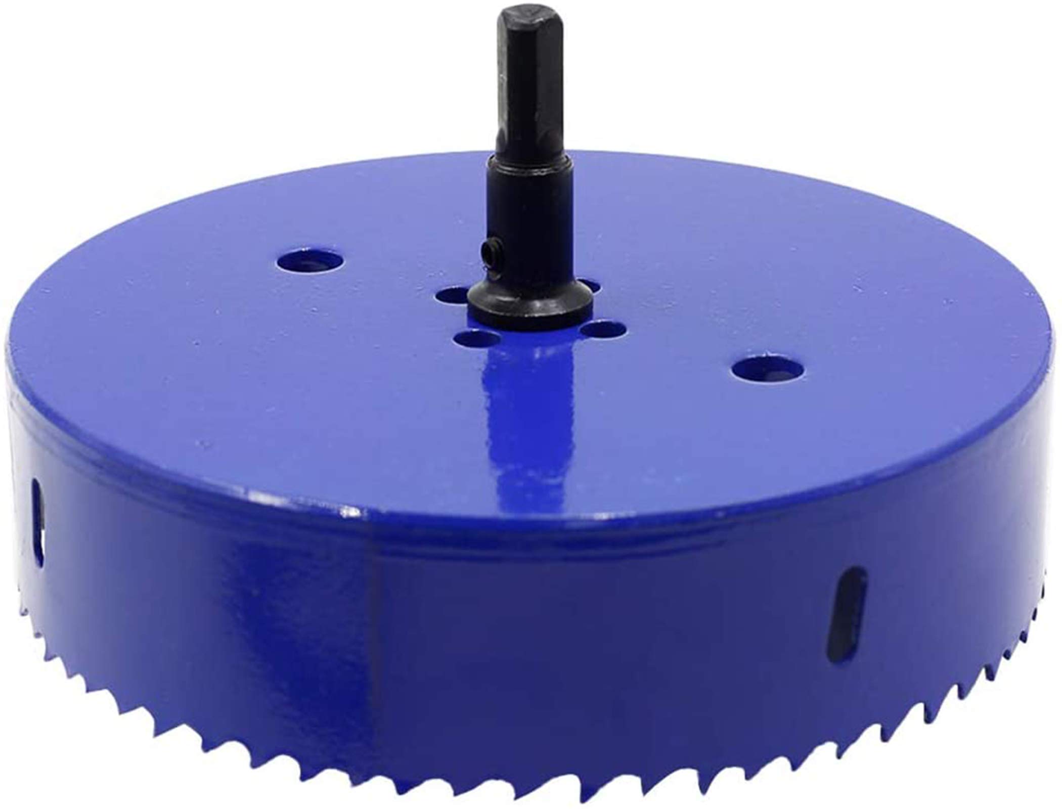 Luomorgo Otwornica 152 mm, 1 1/4 cala, głębokość cięcia HSS bimetal frez do otworów z łbem sześciokątnym adapter wiertła do płyt drewnianych, plastikowe płyty gipsowo-kartonowe
