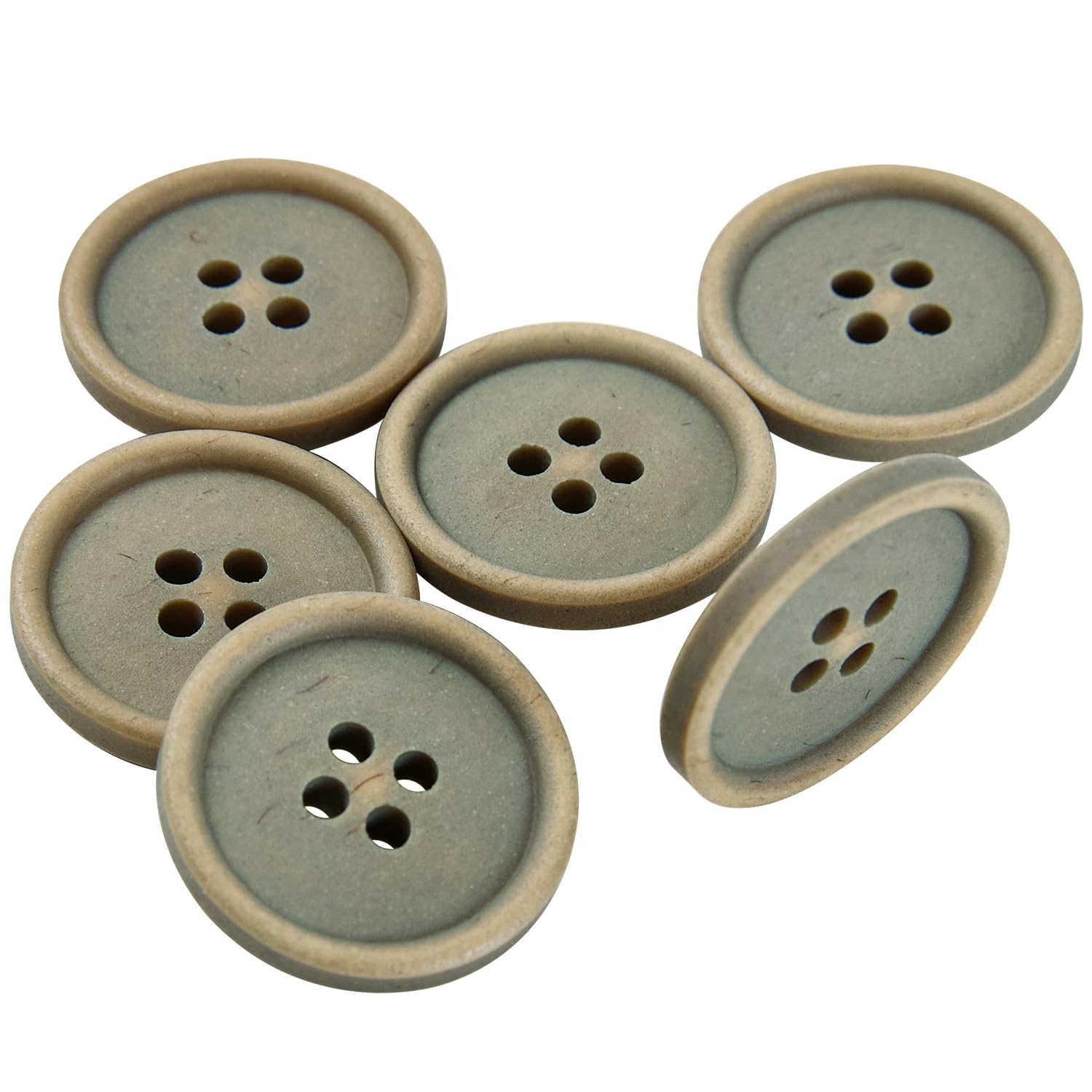 Boutons écologiques 4 trous INOTIONSTYLE pour réparer un pull olive