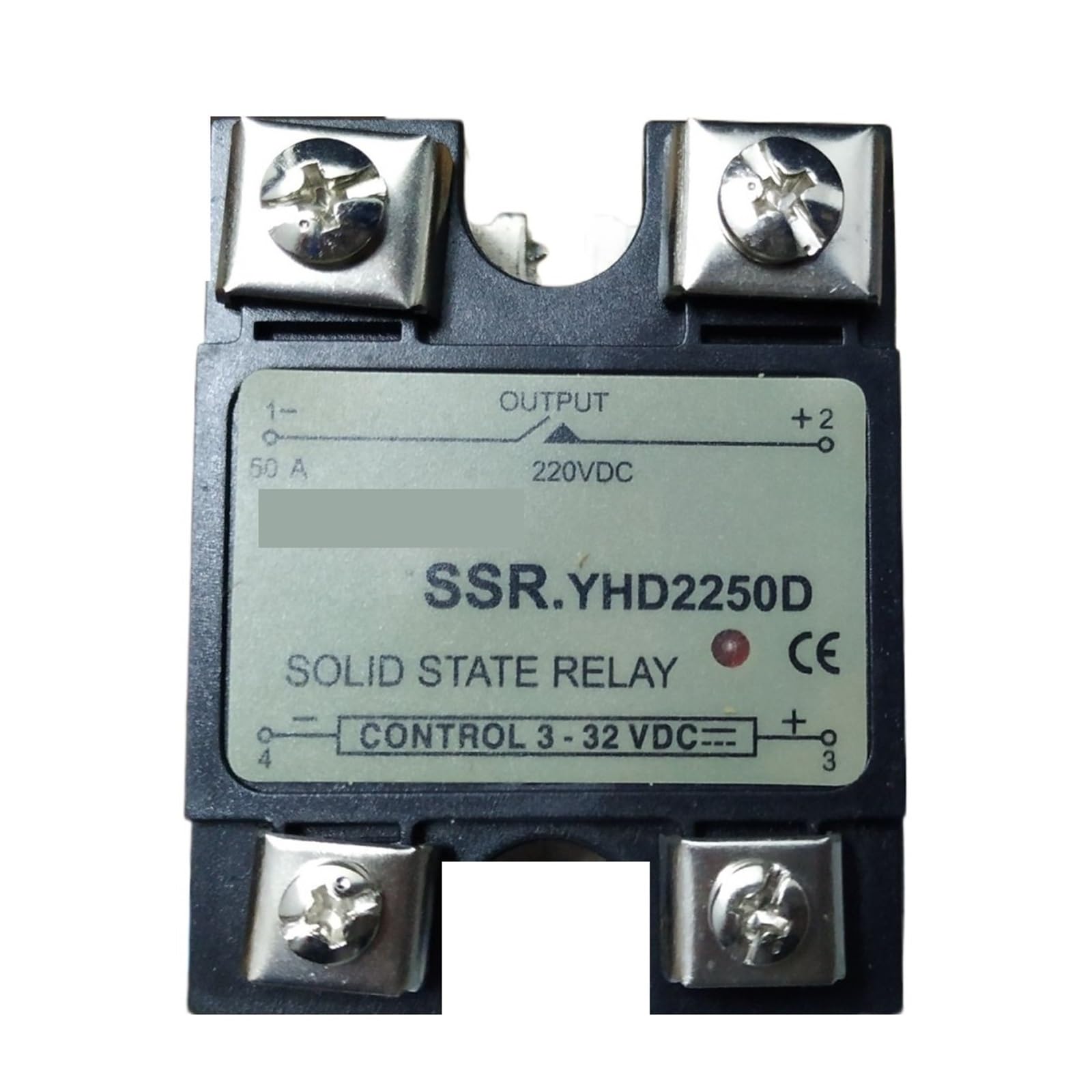 Relais statique DC monophasé YHD2250D isolation haute performance 50A 220VDC