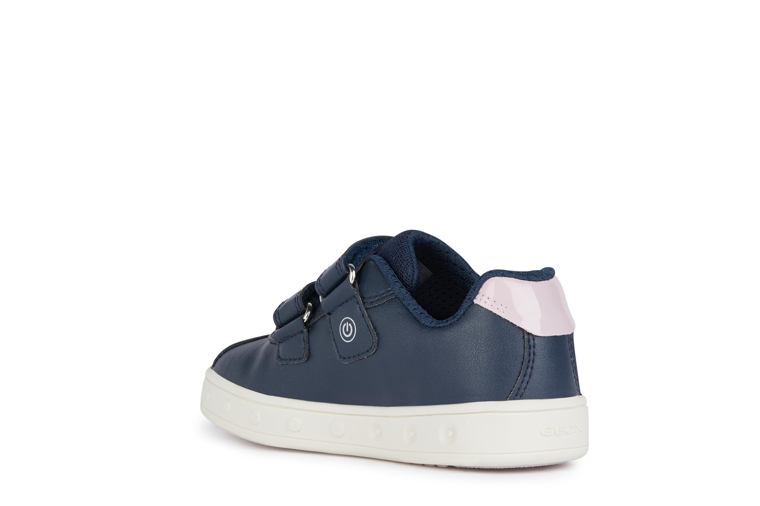 Geox J Skylin Girl A Sneaker, Navy Pink, 9 UK Child