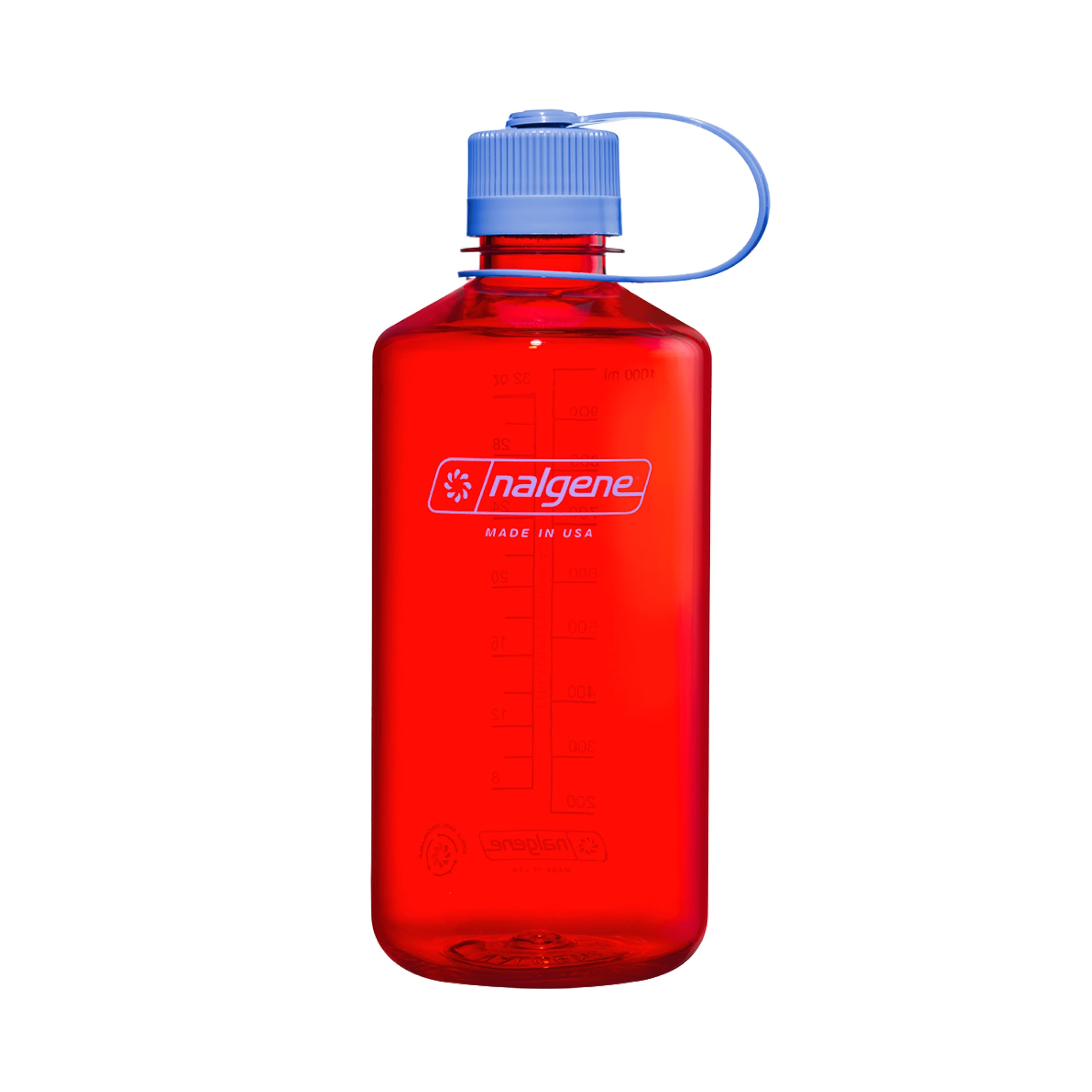 Nalgene Water Bottle - Lightweight Sustain Tritan BPA-Free Shatterproof Bottle for Backpacking, Hiking, Gym, 32 OZ, Narrow Mouth, Marmalade Orange — image 1
