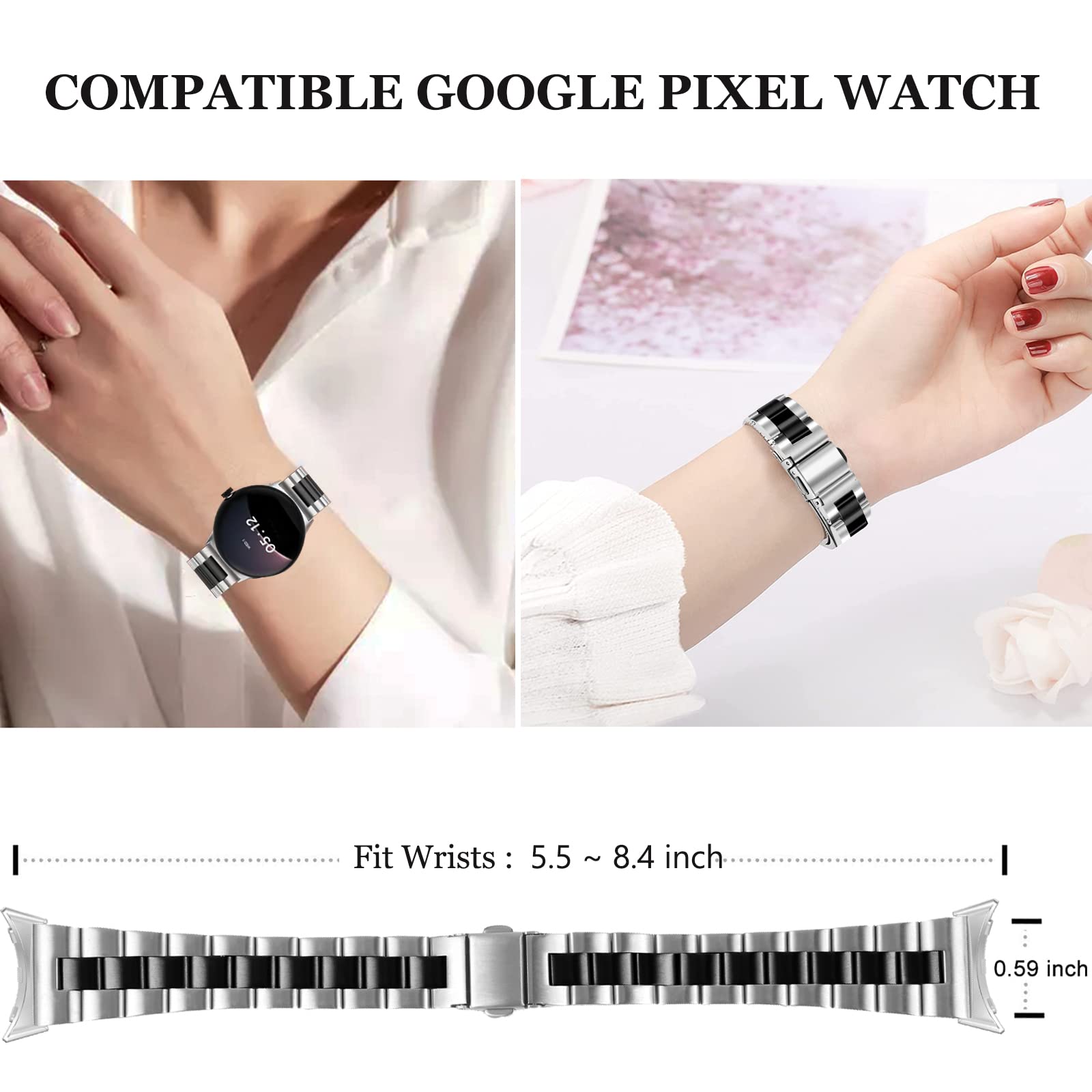 Amazon.co.jp: [NINKI] 適応ステンレスバンド Google Pixel Watch3 