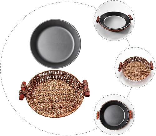 Miniatura 4 de Didiseaon 1 juego de placa chisporroteante de filete placa de parrilla de hierro fundido plato chisporroteante de hierro fundido placa