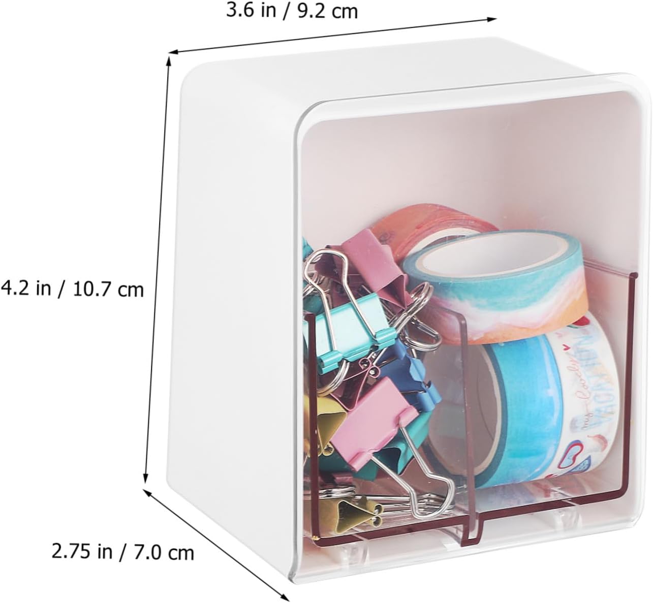 Luxshiny 5pcs Cotton Swab Holder Makeup Box Double Compartments for Organized Storage Bathrooms Bedrooms Dressing Rooms Space-saving Design Easy Access Cotton Swab Dispenser