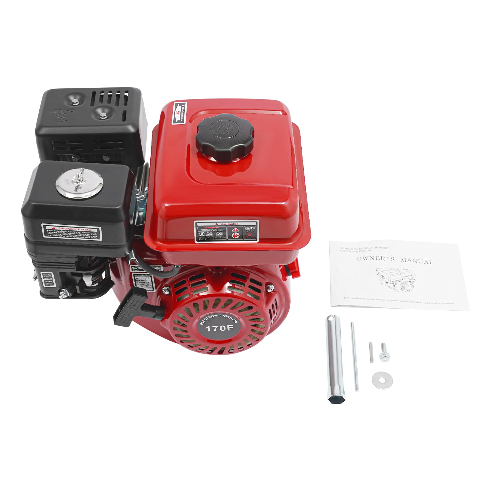 Motore a benzina per go kart, 7,5 CV 4 tempi OHV, motore a benzina 210cc, motore 4kW, motore stazionario 3600 giri/min per tosaerba, go kart, idropulitrici ad alta pressione