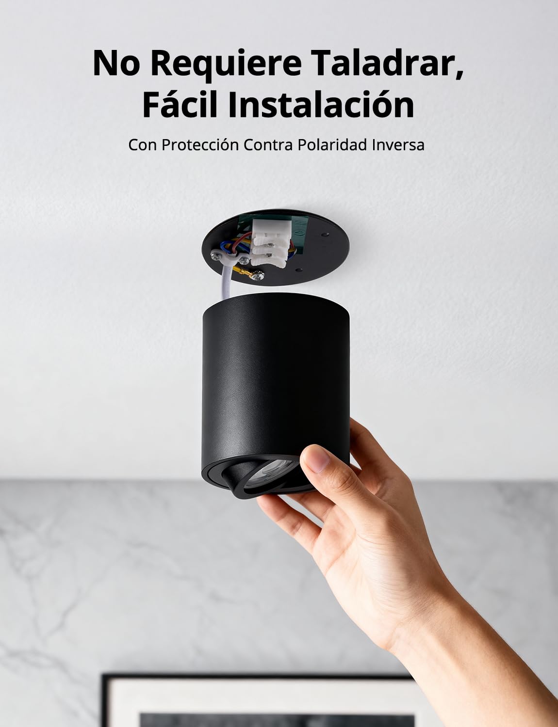 Bojim Focos LED Techo Superficie Negro Regulable, 5,5 W 230V Cilindrico Foco Baño Orientable, IP44 Blanco Calido Natural Frío para Exterior Pasillo, Ø 80 x 83 mm, 4 Peças