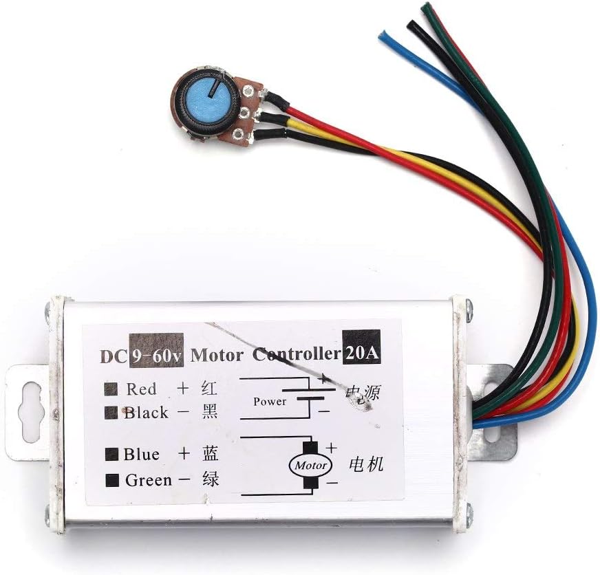 VHLL New arrival 12V 24V 20A PWM DC Motor Stepless Variable Speed