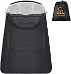 Orzbow Housse de porte d'hiver avec capot amovible, étanche & Essoufflement, Universal pour les porte-bébés et Tabouret de taille, Sac de bunting pour les sièges auto et les poussettes avec sac de rangement, Noir