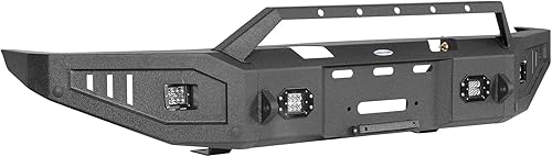 Miniatura 5 de Hooke Road Tundra parachoques delantero de acero todoterreno con placa de cabrestante y luces LED para camionetas Toyota Tundra 2014 2015 2016 2017