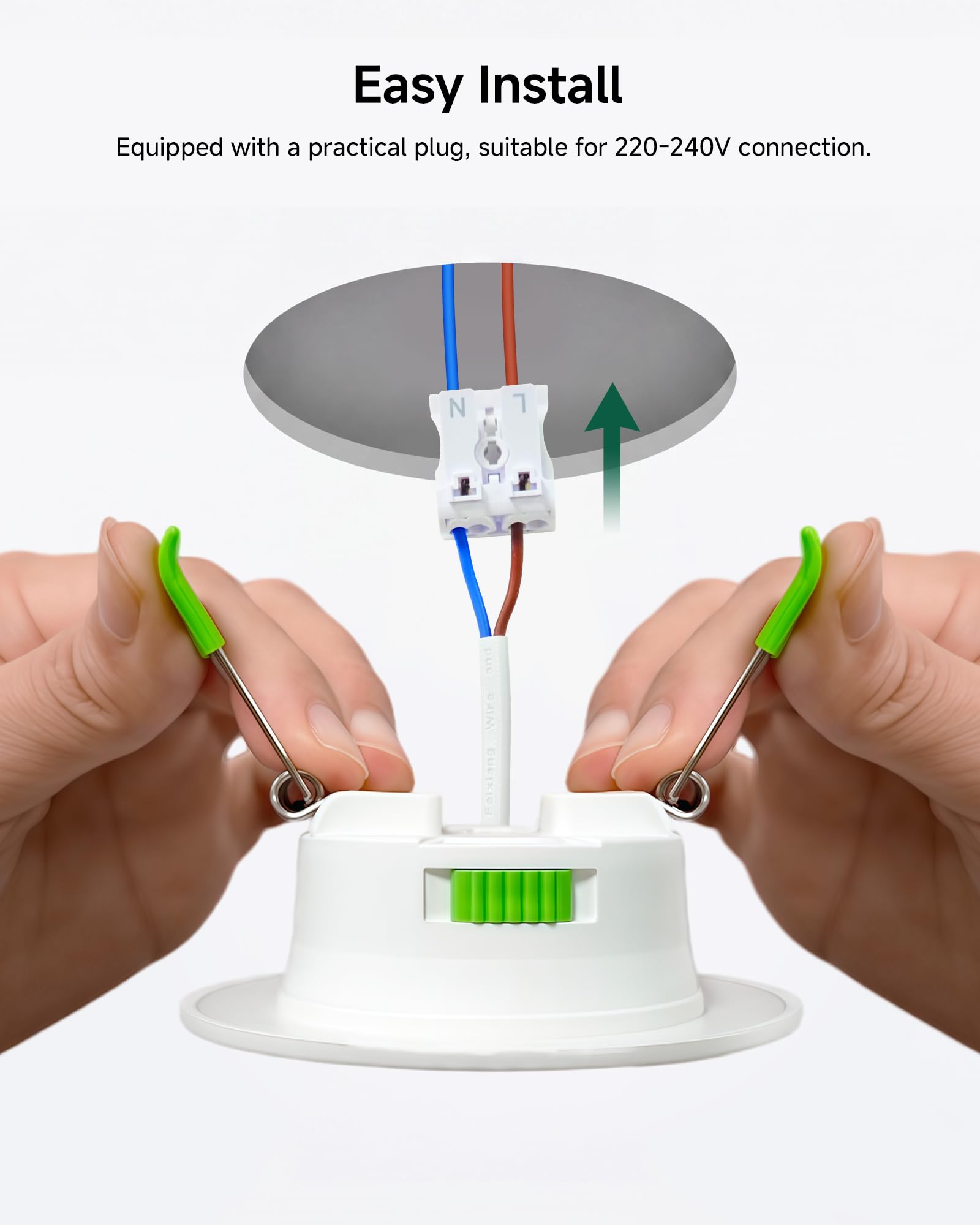 12er Set LED Einbaustrahler 230V, IP65 LED Spots Dimmbar, Deckenspots mit 3000K/4000K/6500K, 5W, 400-450 Lumen, CRI>80, für Badezimmer, Küche, Wohnzimmer, Lochmaß Φ75-85mm, Weiß