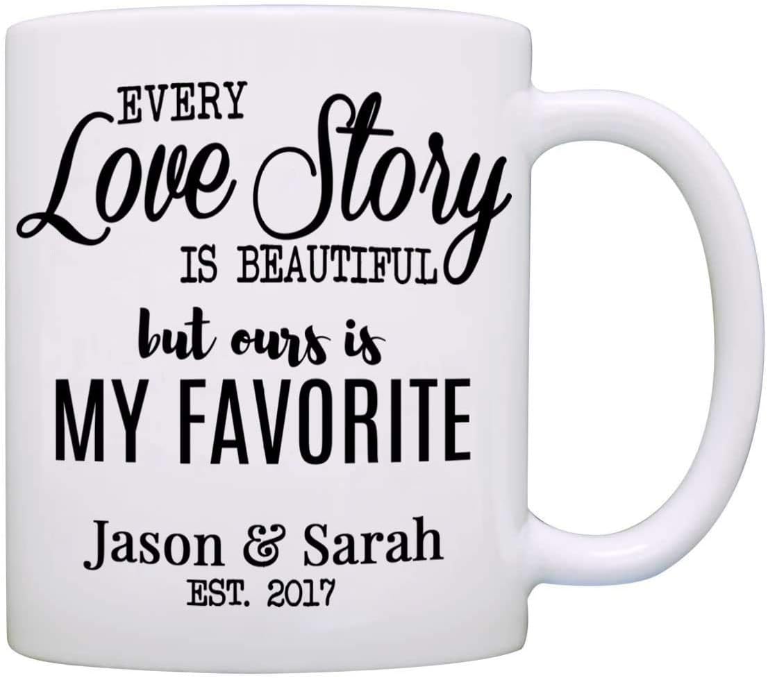 Personalized Wedding Anniversary and Engagement Gift for Couples Mug, Valentines Day Decor, Wife and Husband Christmas Presents, Gifts for Boyfriend and Girlfriend, Custom Photo Coffee Mugs, 11oz