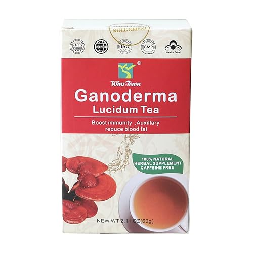 Miniatura 1 de Wins Town Té Ganoderma Lucidum, aumenta la inmunidad y reduce la grasa sanguínea auxiliar, 20 bolsitas de té