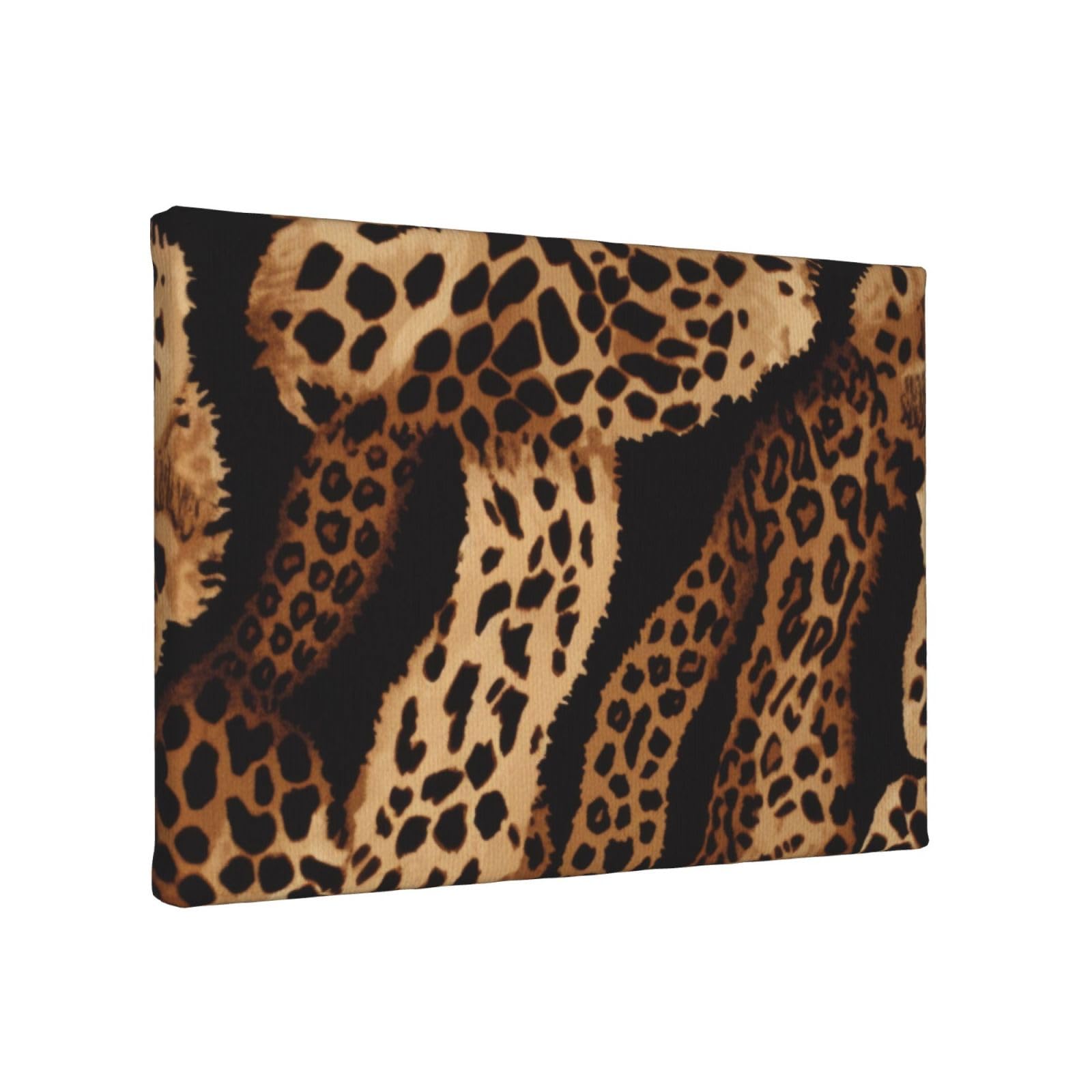 YKLJG Leopard Pattern Printed Wall Art Canvas Painting 30x20 CM Wooden Framed Picture Painting Artwork Prints for Bedroom Kitchen Home Office Decor