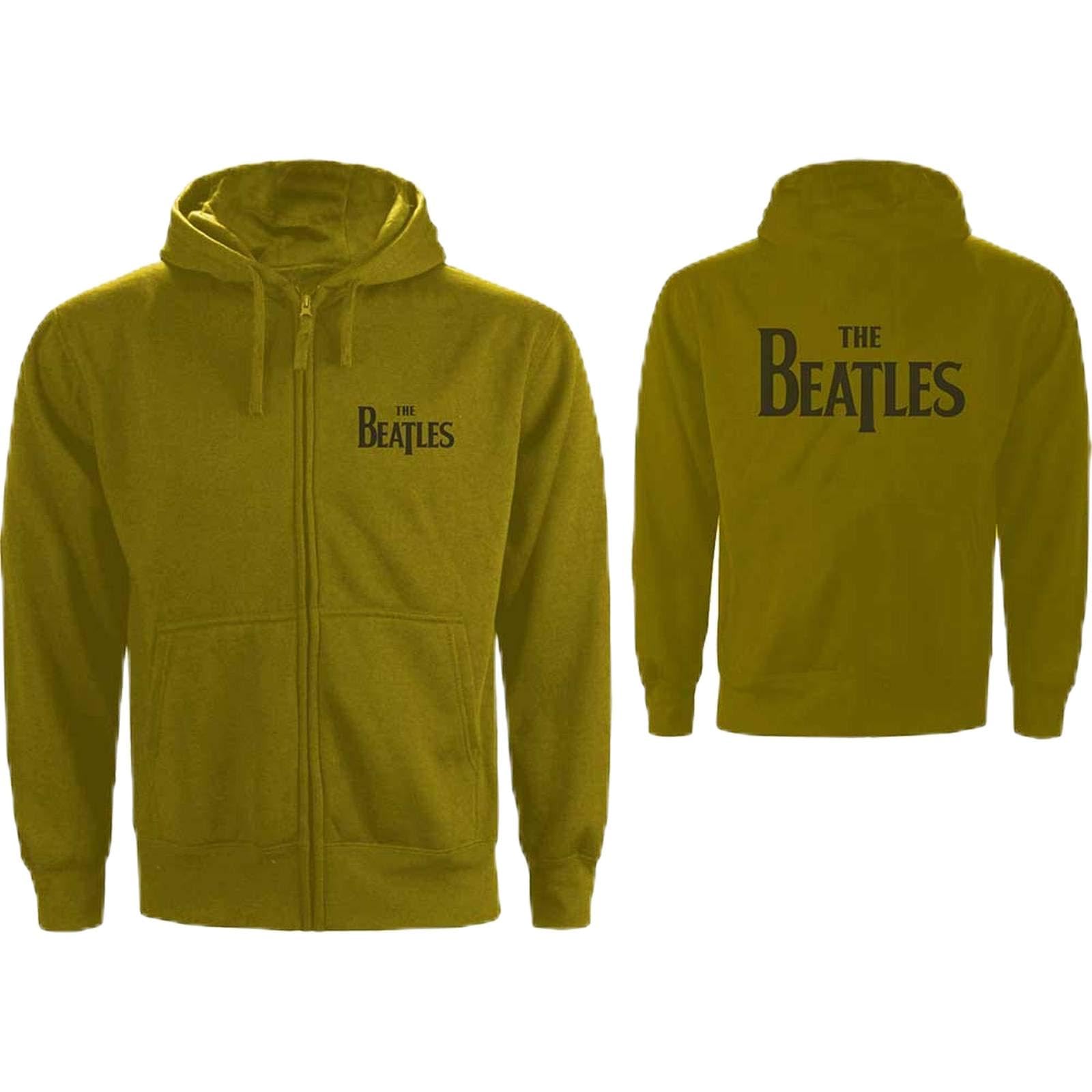 Sweat veste The Beatles vert avec capuche et fermeture éclair