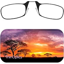 ThinOptics Universal Pod Case + Rectangular Reading Glasses, Safari Sunset, 50 mm + 2.5