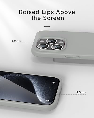 Miniatura 6 de Kimguard Magsafe - Funda magnética de silicona para iPhone 15 Pro, funda de silicona con forro de microfibra para iPhone Pro de 6.1 pulgadas 2023,